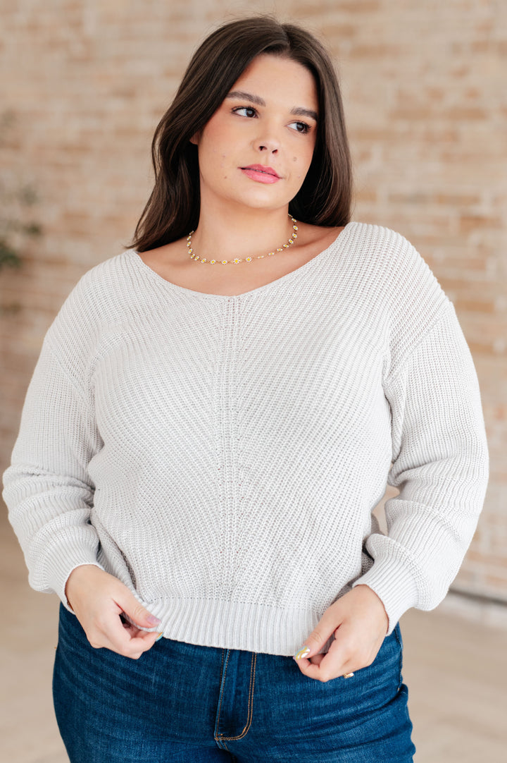 Told You So Ribbed Knit V Neck Sweater-Sweaters-Krush Kandy, Women's Online Fashion Boutique Located in Phoenix, Arizona (Scottsdale Area)