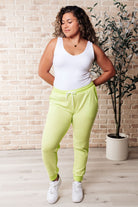 Tommy Two Tone Waffle Joggers Lime-Joggers-Krush Kandy, Women's Online Fashion Boutique Located in Phoenix, Arizona (Scottsdale Area)