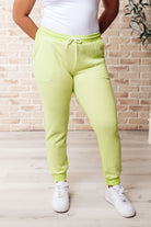 Tommy Two Tone Waffle Joggers Lime-Joggers-Krush Kandy, Women's Online Fashion Boutique Located in Phoenix, Arizona (Scottsdale Area)