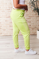 Tommy Two Tone Waffle Joggers Lime-Joggers-Krush Kandy, Women's Online Fashion Boutique Located in Phoenix, Arizona (Scottsdale Area)