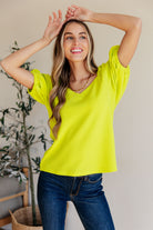 Try Me Balloon Sleeve Blouse-Long Sleeve Tops-Krush Kandy, Women's Online Fashion Boutique Located in Phoenix, Arizona (Scottsdale Area)