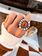 Wildhorse & Spiny Oyster Blossom Ring | Krush Kandy Original-Krush Kandy, Women's Online Fashion Boutique Located in Phoenix, Arizona (Scottsdale Area)