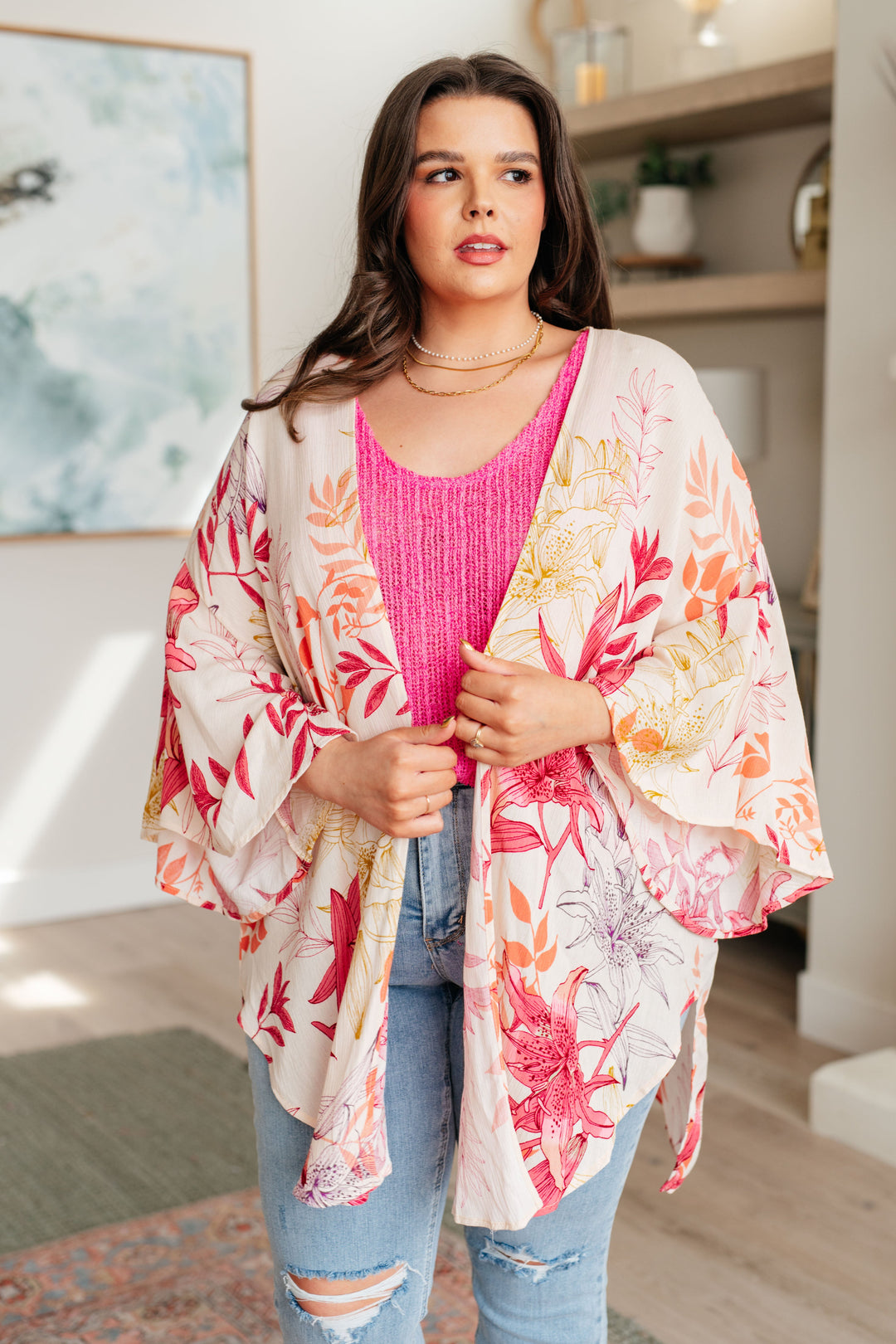 Vacay Season Bell Sleeve Kimono-Kimonos-Krush Kandy, Women's Online Fashion Boutique Located in Phoenix, Arizona (Scottsdale Area)