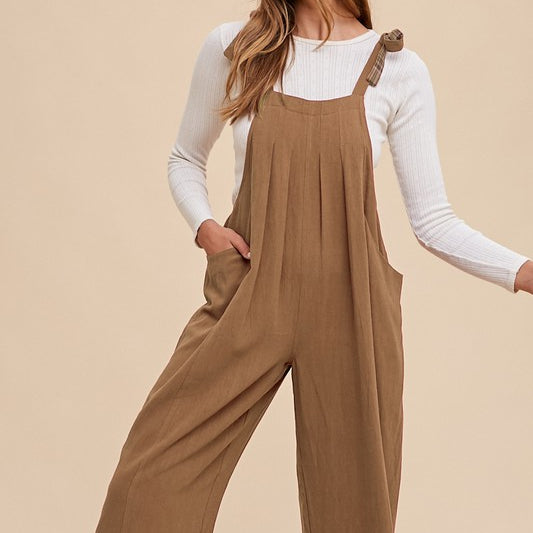 Pleated Loose Fit Jumpsuit-Jumpsuits & Rompers-Krush Kandy, Women's Online Fashion Boutique Located in Phoenix, Arizona (Scottsdale Area)