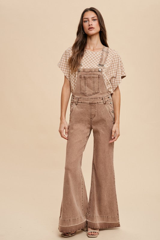 High Rise Flare Overalls-Overalls-Krush Kandy, Women's Online Fashion Boutique Located in Phoenix, Arizona (Scottsdale Area)