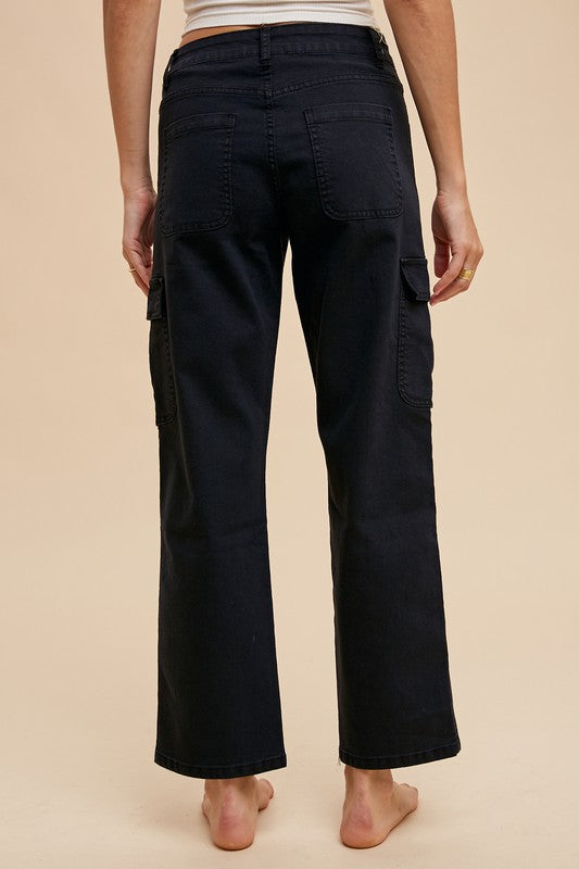 High Rise Cargo Denim Jeans-Jeans-Krush Kandy, Women's Online Fashion Boutique Located in Phoenix, Arizona (Scottsdale Area)