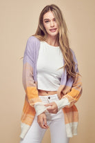 It's All Good Color Block Open Front Cardigan-Cardigans-Krush Kandy, Women's Online Fashion Boutique Located in Phoenix, Arizona (Scottsdale Area)