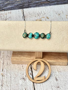 Turquoise Cluster Bar Necklace-Necklaces-Krush Kandy, Women's Online Fashion Boutique Located in Phoenix, Arizona (Scottsdale Area)