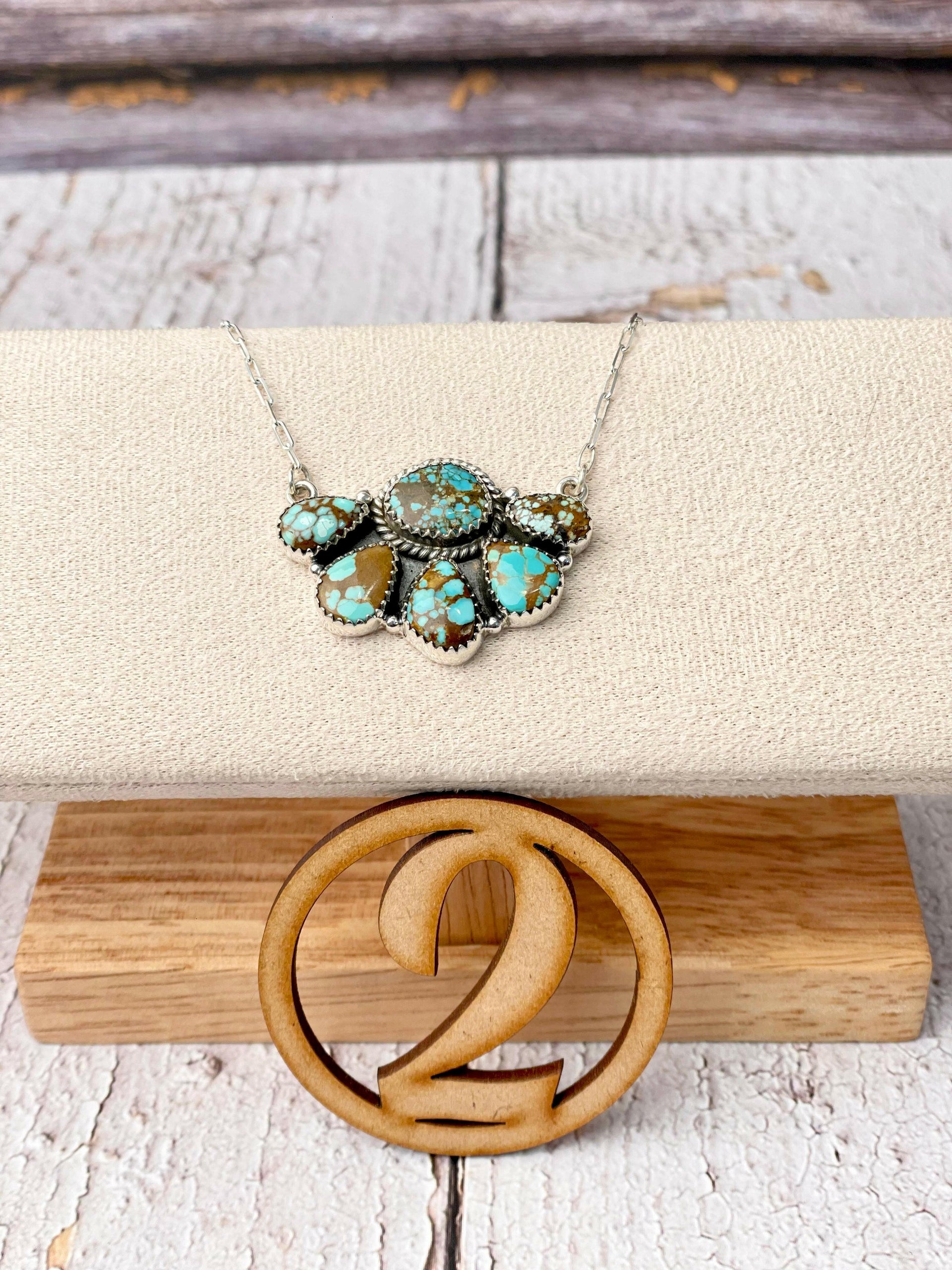 Mine 8 Half Cluster Necklaces-Necklaces-Krush Kandy, Women's Online Fashion Boutique Located in Phoenix, Arizona (Scottsdale Area)