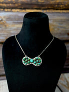 Turquoise Bow Cluster Necklace-Necklaces-Krush Kandy, Women's Online Fashion Boutique Located in Phoenix, Arizona (Scottsdale Area)