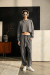 Gray Cropped Sweatshirt