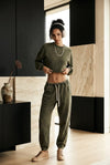 Gray Cropped Sweatshirt