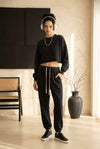 Gray Cropped Sweatshirt