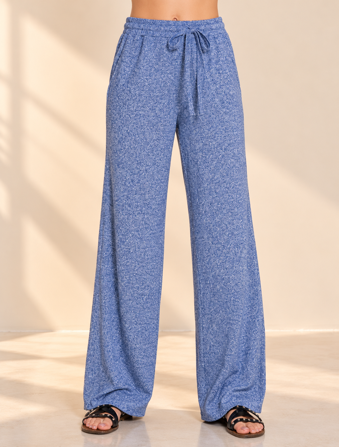 Wide-Leg Blue Lounge Pants in Sunlit Studio.png