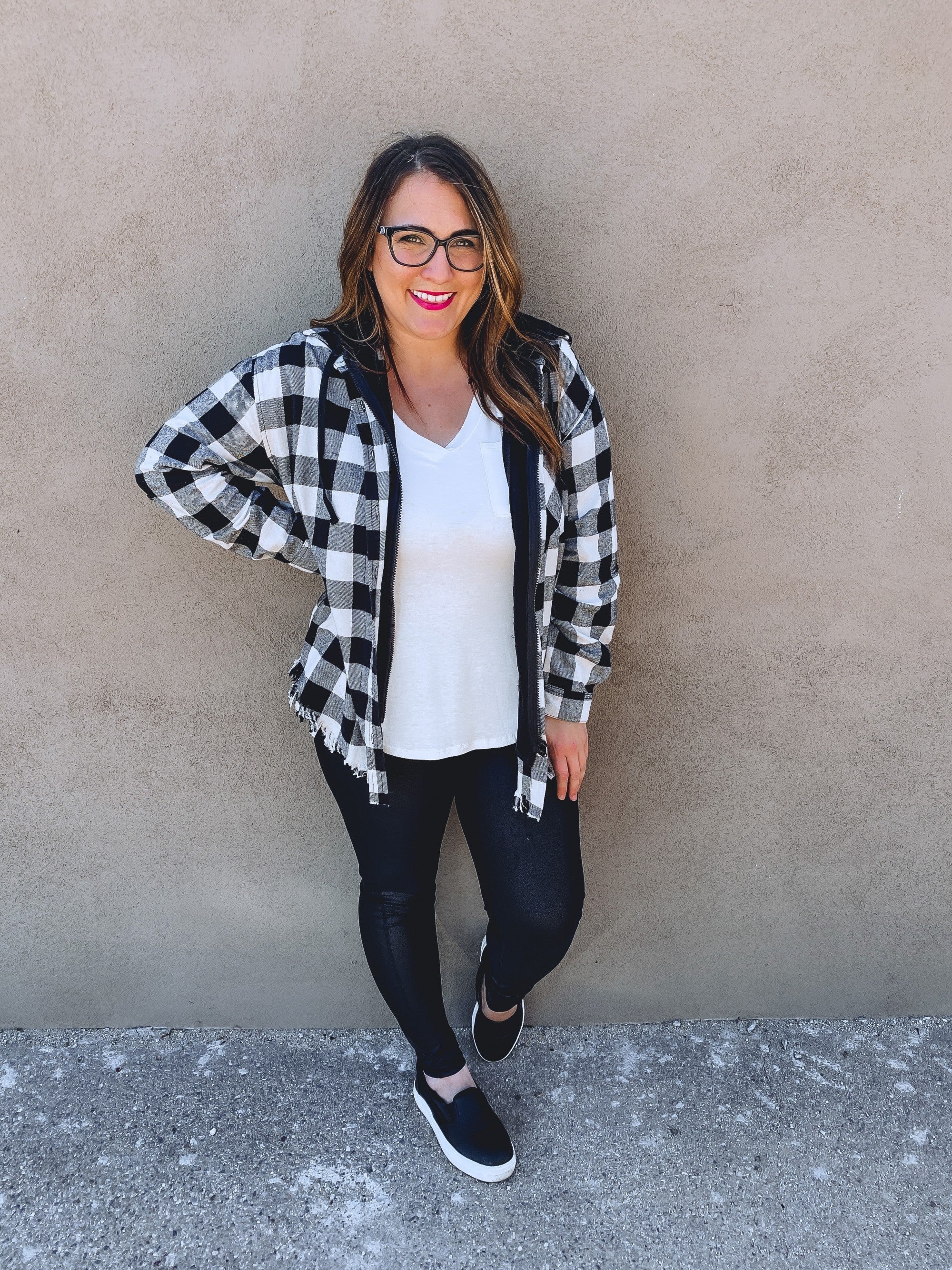 Risen See You Soon Fray Hooded Flannel-Jackets-Krush Kandy, Women's Online Fashion Boutique Located in Phoenix, Arizona (Scottsdale Area)