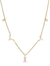 Statement Dainty Geometric Opal Necklace-Necklaces-Krush Kandy, Women's Online Fashion Boutique Located in Phoenix, Arizona (Scottsdale Area)