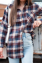 Cool As Ice Long Sleeve Plaid Top | S-2X, 3 Colors!-Long Sleeve Tops-Krush Kandy, Women's Online Fashion Boutique Located in Phoenix, Arizona (Scottsdale Area)