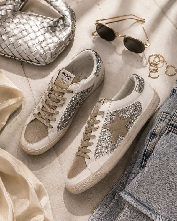 Your Favorite Neutral Glitter Star Sneaker