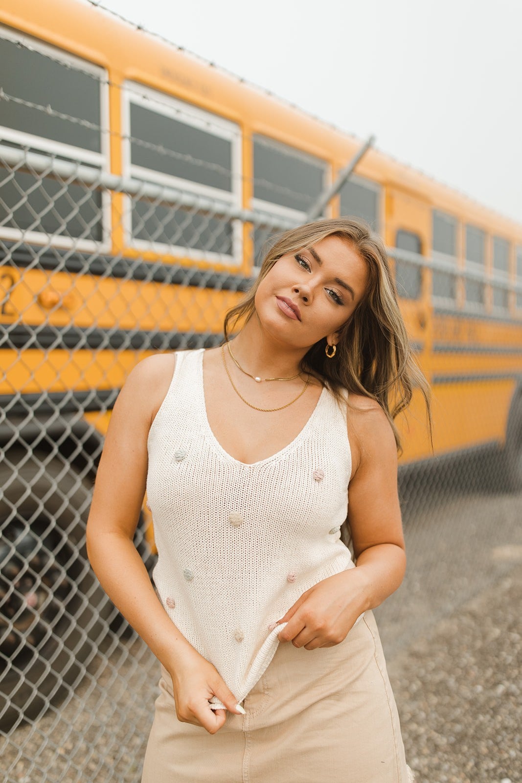 Pom Pom Detail Sleeveless Top-Tanks-Krush Kandy, Women's Online Fashion Boutique Located in Phoenix, Arizona (Scottsdale Area)