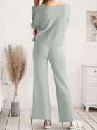 Long Sleeve Lounge Top and Drawstring Pants Set-Pants-Krush Kandy, Women's Online Fashion Boutique Located in Phoenix, Arizona (Scottsdale Area)