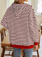 Lovelet Drawstring Striped Long Sleeve Hoodie-Krush Kandy, Women's Online Fashion Boutique Located in Phoenix, Arizona (Scottsdale Area)