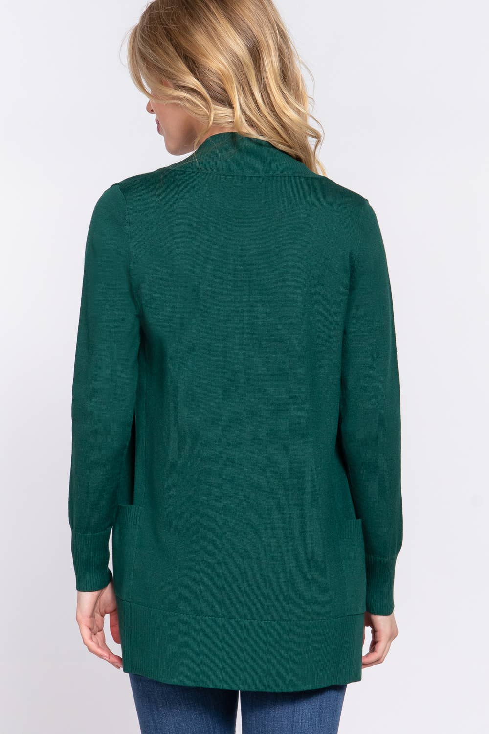 Long Sleeve Rib Banded Open Sweater Cardigan-Cardigans-Krush Kandy, Women's Online Fashion Boutique Located in Phoenix, Arizona (Scottsdale Area)