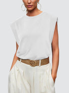 Round Neck Cap Sleeve Tank-Tanks-Krush Kandy, Women's Online Fashion Boutique Located in Phoenix, Arizona (Scottsdale Area)