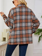 Plaid Button Up Long Sleeve Shacket-Jacket-Krush Kandy, Women's Online Fashion Boutique Located in Phoenix, Arizona (Scottsdale Area)