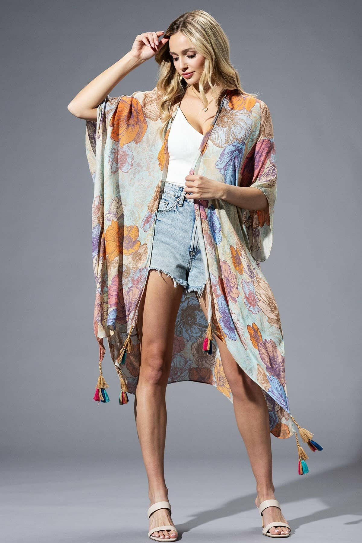 Blooming Field Kimono-Kimono-Krush Kandy, Women&#39;s Online Fashion Boutique Located in Phoenix, Arizona (Scottsdale Area)