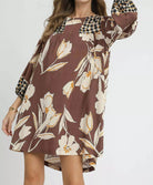Umgee Floral High-Low Babydoll Dress-Dresses-Krush Kandy, Women's Online Fashion Boutique Located in Phoenix, Arizona (Scottsdale Area)