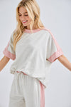 J.Her Washed Contrast Side Spring Top