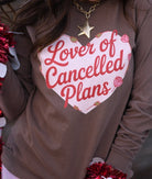 Lover of Cancelled Plans Sweatshirt-Graphic Tees-Krush Kandy, Women's Online Fashion Boutique Located in Phoenix, Arizona (Scottsdale Area)