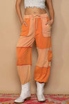 POL Drawstring Pocketed Contrast Jogger Pants-Joggers-Krush Kandy, Women's Online Fashion Boutique Located in Phoenix, Arizona (Scottsdale Area)