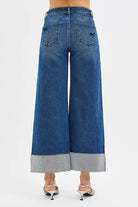 RISEN High Rise Crop Wide Leg Ribbon Detail Jeans-Jeans-Krush Kandy, Women's Online Fashion Boutique Located in Phoenix, Arizona (Scottsdale Area)