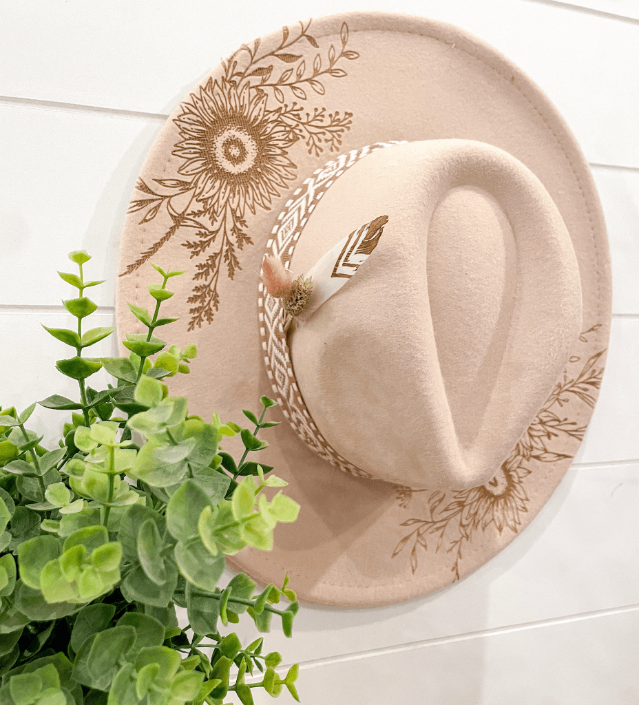 Engraved Floral Hat-Hats-Krush Kandy, Women's Online Fashion Boutique Located in Phoenix, Arizona (Scottsdale Area)