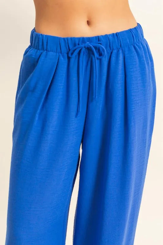 HYFVE Elasticized Waist Wide Leg Pants-PANTS-Krush Kandy, Women's Online Fashion Boutique Located in Phoenix, Arizona (Scottsdale Area)