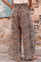 Leopard Drawstring Wide Leg Pants-Pants-Krush Kandy, Women's Online Fashion Boutique Located in Phoenix, Arizona (Scottsdale Area)