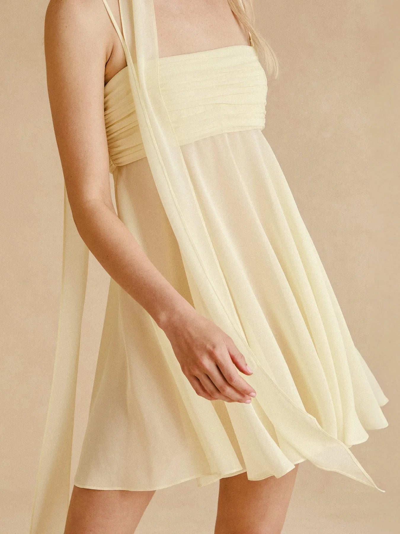 Ruched Square Neck Cami Dress with Scarf-Dresses-Krush Kandy, Women's Online Fashion Boutique Located in Phoenix, Arizona (Scottsdale Area)