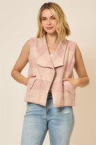 Plaid Open Front Sleeveless Jacket-Vests-Krush Kandy, Women's Online Fashion Boutique Located in Phoenix, Arizona (Scottsdale Area)