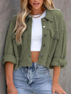Button Up Long Sleeve Jacket-Jackets-Krush Kandy, Women's Online Fashion Boutique Located in Phoenix, Arizona (Scottsdale Area)