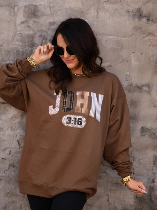 John 3:16 Faith Sweatshirt - MADE TO ORDER-Graphic Tees-Krush Kandy, Women's Online Fashion Boutique Located in Phoenix, Arizona (Scottsdale Area)