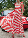 Striped Square Neck Wide Strap Dress-Dresses-Krush Kandy, Women's Online Fashion Boutique Located in Phoenix, Arizona (Scottsdale Area)