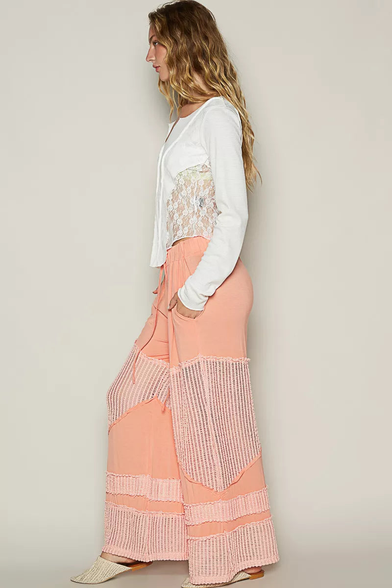 POL Drawstring Elastic Waistband Wide-Leg Pants-Pants-Krush Kandy, Women's Online Fashion Boutique Located in Phoenix, Arizona (Scottsdale Area)