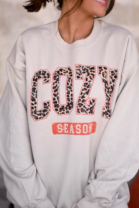 Cozy Season Sweatshirt-Graphic Tees-Krush Kandy, Women's Online Fashion Boutique Located in Phoenix, Arizona (Scottsdale Area)
