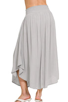 Zenana Woven Crinkle Smocked Waist Maxi Skirt W Pockets-Skirts-Krush Kandy, Women's Online Fashion Boutique Located in Phoenix, Arizona (Scottsdale Area)