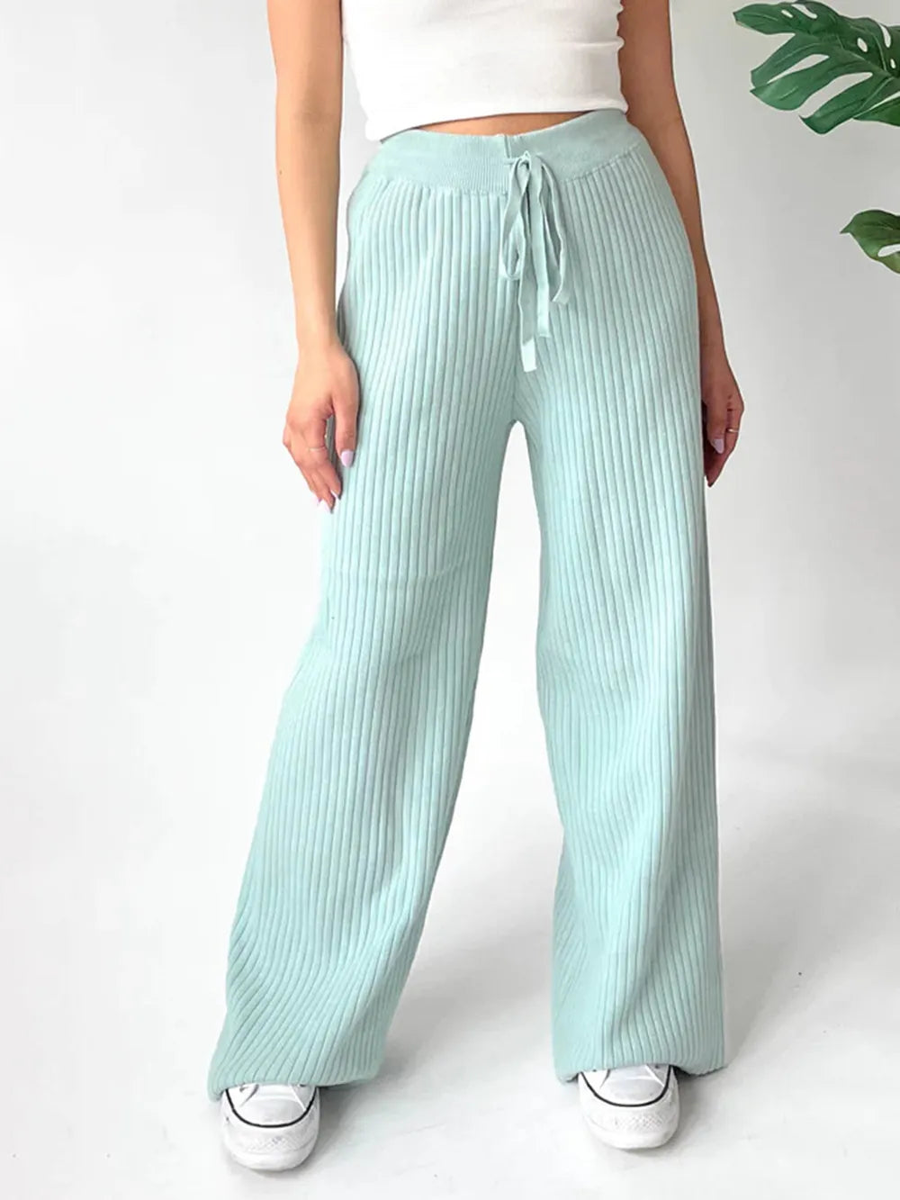 Ribbed Wide Leg Sweater Pants-pants-Krush Kandy, Women's Online Fashion Boutique Located in Phoenix, Arizona (Scottsdale Area)