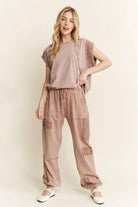 MineralWash Eyelet detailed Boho Joggers-Krush Kandy, Women's Online Fashion Boutique Located in Phoenix, Arizona (Scottsdale Area)