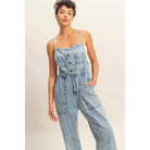 Denim Days Drawstring Jumpsuit-Jumpsuits & Rompers-Krush Kandy, Women's Online Fashion Boutique Located in Phoenix, Arizona (Scottsdale Area)