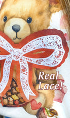 Teddy Bear Lace Bow Valentine Sweatshirt-Graphic Tees-Krush Kandy, Women's Online Fashion Boutique Located in Phoenix, Arizona (Scottsdale Area)