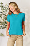 Basic Bae Full Size Round Neck Short Sleeve T-Shirt-Tops-Krush Kandy, Women's Online Fashion Boutique Located in Phoenix, Arizona (Scottsdale Area)